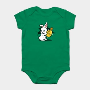 Cute Kawaii Killer Rabbit Easter Bunny Cartoon Baby Bodysuit